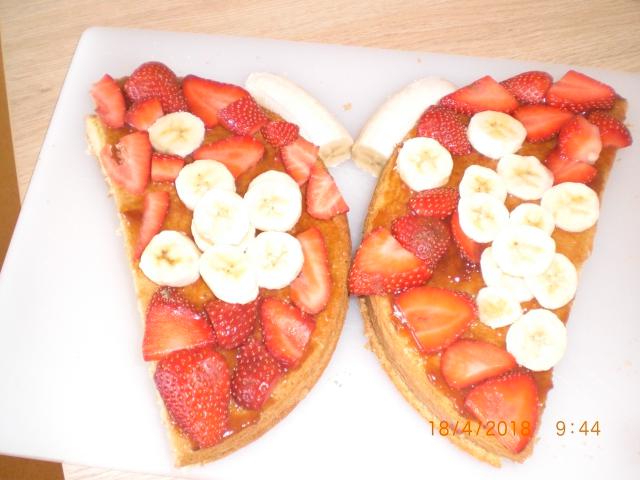 Schmetterling Kuchen Obst